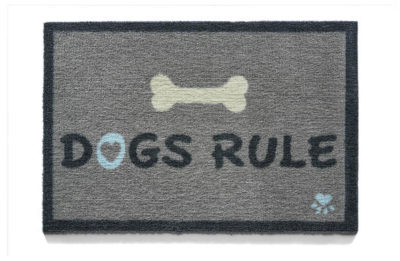 Howler and Scratch Dogs Rule Doormat - 75x50cm - Grey.